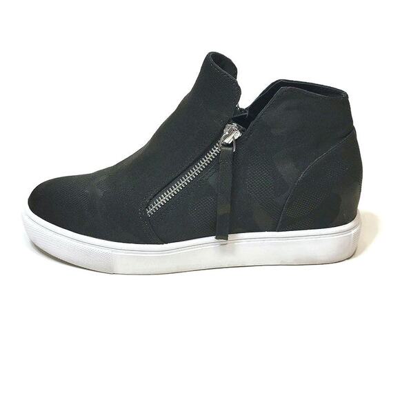 Steve Madden Caliber Camouflage Platform Side Zipper Green Camo Sneaker Size 7.5 - Picture 5 of 15